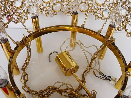 Bubble Chandelier in Swarovski Crystal & 24k Gilded Brass from Palwa, 1970s, Germany-DEK-932617