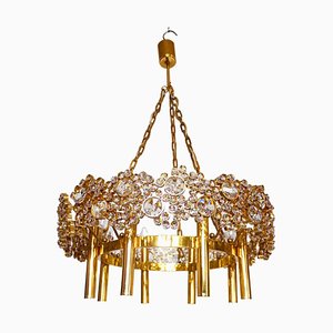 Bubble Chandelier in Swarovski Crystal & 24k Gilded Brass from Palwa, 1970s, Germany-DEK-932617