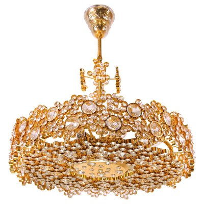 Bubble Chandelier in Swarovski Crystal & 24k Gilt Brass from Palwa, Germany, 1970s-DEK-932602