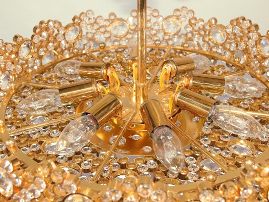 Bubble Chandelier in Swarovski Crystal & 24k Gilt Brass from Palwa, Germany, 1970s-DEK-932602