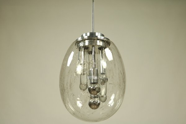 Bubble Glass Egg Pendant Lamp from Doria Leuchten, 1960s-FUP-639384