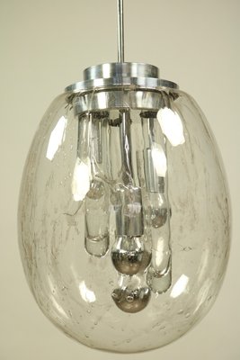 Bubble Glass Egg Pendant Lamp from Doria Leuchten, 1960s-FUP-639384