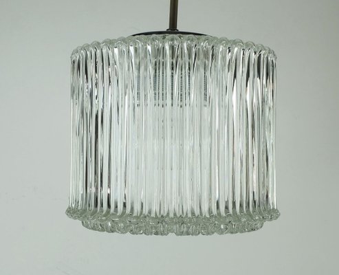 Bubble Glass Pendant Light in Clear Glass and Chrome from Limburg, 1960s-FH-1805388