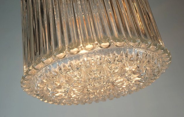 Bubble Glass Pendant Light in Clear Glass and Chrome from Limburg, 1960s-FH-1805388