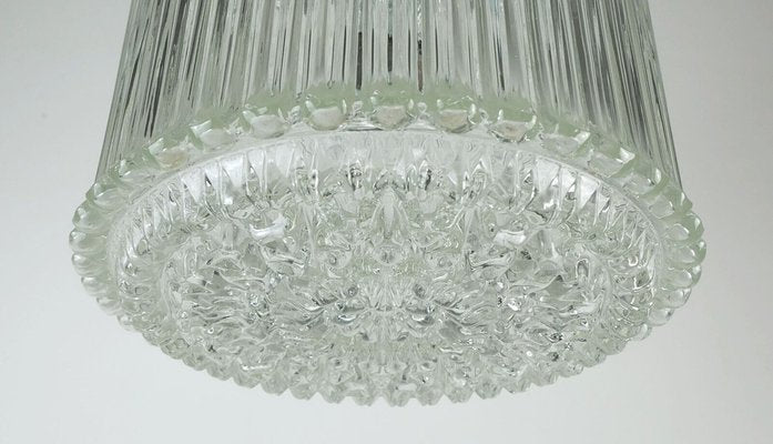 Bubble Glass Pendant Light in Clear Glass and Chrome from Limburg, 1960s-FH-1805388