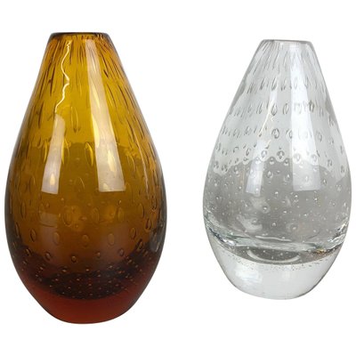 Bubble Glass Vases by Hirschberg, Germany, 1970s, Set of 2-QZ-1106460