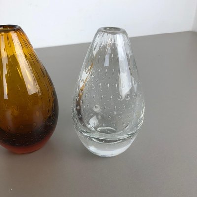 Bubble Glass Vases by Hirschberg, Germany, 1970s, Set of 2-QZ-1106460