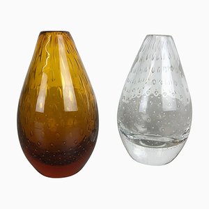 Bubble Glass Vases by Hirschberg, Germany, 1970s, Set of 2-QZ-1106460