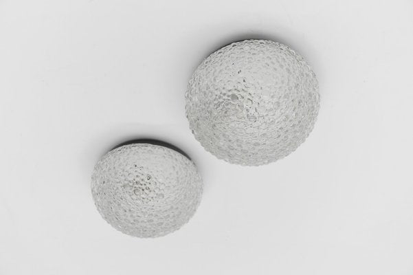 Bubble Glass Wall Lamps, Germany, 1960s, Set of 2-KQB-1812881