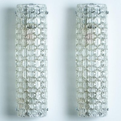 Bubble Glass Wall Light Fixtures, 1960s, Set of 2-VDW-1823113