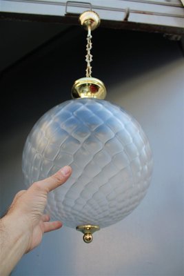 Bubble Lantern Ceiling Light in Murano & Brass, Italy, 1950s-EH-1398573