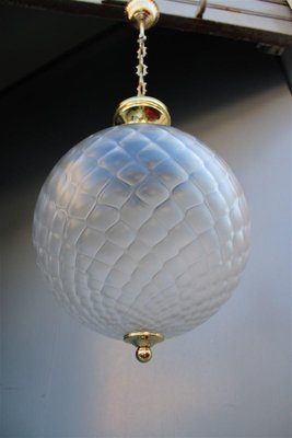 Bubble Lantern Ceiling Light in Murano & Brass, Italy, 1950s-EH-1398573