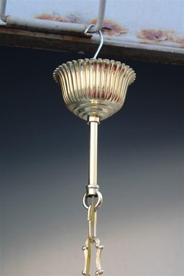 Bubble Lantern Ceiling Light in Murano & Brass, Italy, 1950s-EH-1398573