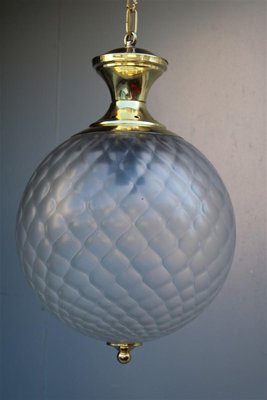 Bubble Lantern Ceiling Light in Murano & Brass, Italy, 1950s-EH-1398573