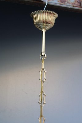 Bubble Lantern Ceiling Light in Murano & Brass, Italy, 1950s-EH-1398573