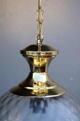 Bubble Lantern Ceiling Light in Murano & Brass, Italy, 1950s-EH-1398573