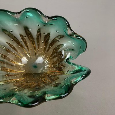 Bubble Murano Glass Shell Bowl Vase by Seguso Bullicante, Italy, 1970s-QZ-1053118