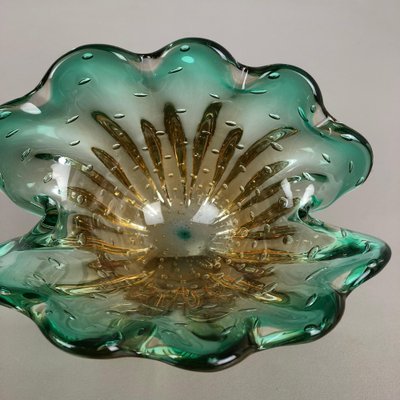 Bubble Murano Glass Shell Bowl Vase by Seguso Bullicante, Italy, 1970s-QZ-1053118