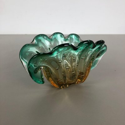 Bubble Murano Glass Shell Bowl Vase by Seguso Bullicante, Italy, 1970s-QZ-1053118