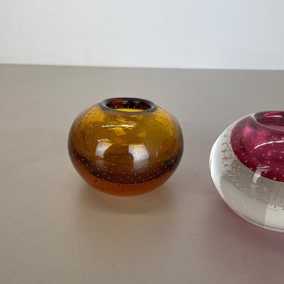 Bubble Structure Bowls or Ashtrays in Murano Glass, Italy, 1970s, Set of 2-QZ-1448598