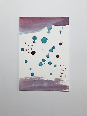 Bubbles, Original Watercolor Drawing by Antonietta Valente, 2020-ZCI-892019