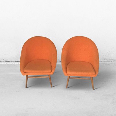 Bucket Seats in Orange, 1960s, Set of 2-XCC-1816130