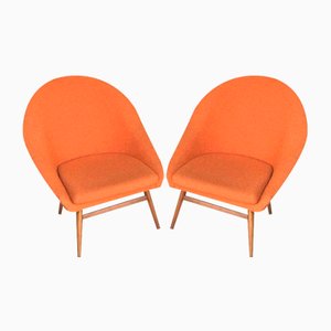 Bucket Seats in Orange, 1960s, Set of 2-XCC-1816130