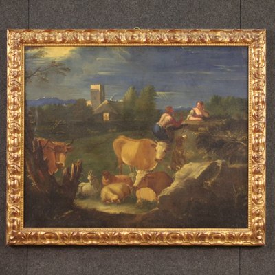 Bucolic Landscape, 1770s, Oil on Canvas-RP-2016173