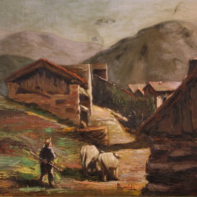 Bucolic Landscape, 1950s, Oil on Canvas-RP-2016129