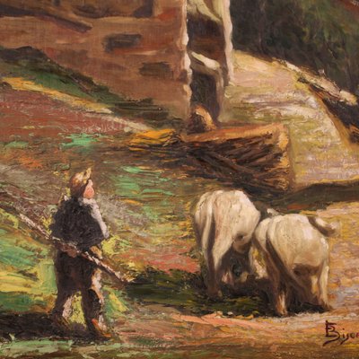 Bucolic Landscape, 1950s, Oil on Canvas-RP-2016129