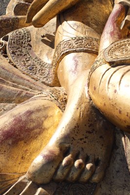 Buddha in Gilded Wood, Asia, 1950s-LA-1755696