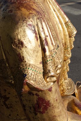 Buddha in Gilded Wood, Asia, 1950s-LA-1755696