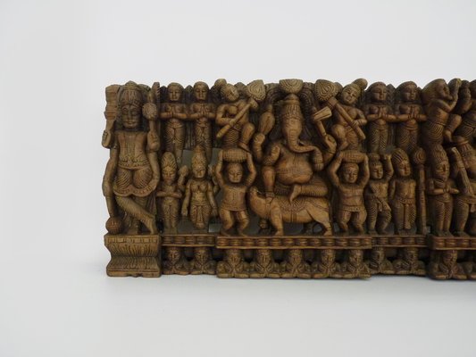 Buddhist Wooden Sculpture with 64 Characters, Kazakhstan, 1950s-MZP-1778451