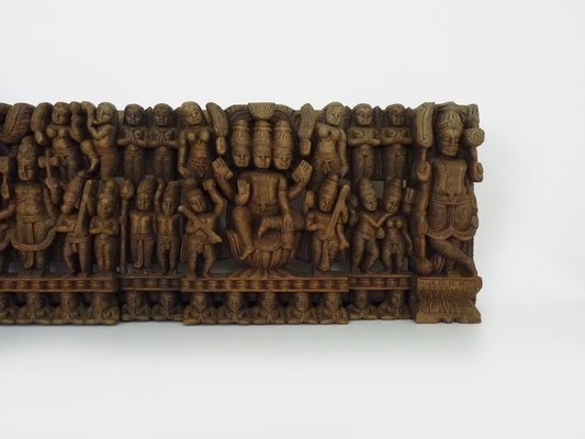 Buddhist Wooden Sculpture with 64 Characters, Kazakhstan, 1950s-MZP-1778451