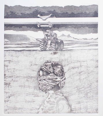 Building Site - Original Etching by Francesco Manzini - 1980 1980-ZCI-762126