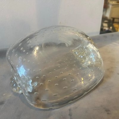 Bullicante Clear Murano Glass Oval Bowl by Ercole Barovier for Barovier & Toso-NMK-1764388