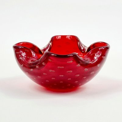 Bullicante Murano Glass Bowl or Ashtray attributed to Barrovier & Toso, Italy, 1960s-BMM-1819139