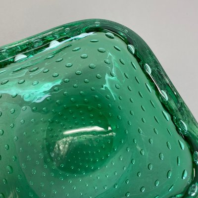 Bullicante Murano Glass Shell Ashtray in Green, Italy, 1970s-QZ-1149905