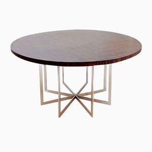 Bulo Dining Table Top in Wenge & Brushed Steel Leg attributed to Jules Wabbes, Set of 2-NYF-2036206