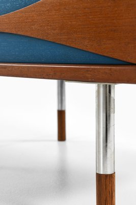 Bureau in Teak, Steel and Blue Lacquered by Arne Vodder, 1950s-SC-2032651