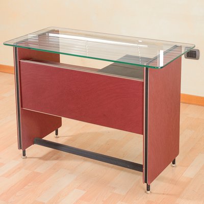 Burgundy Desk by Umberto Mascagni, 1950s-RAQ-2033411