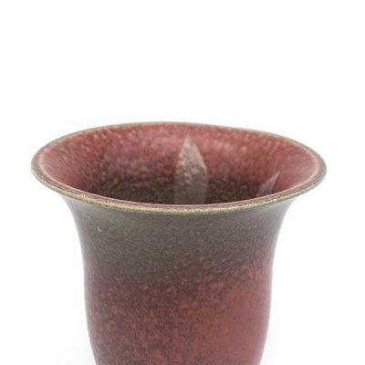 Burgundy-Green Ceramic Vase-FSD-1426440