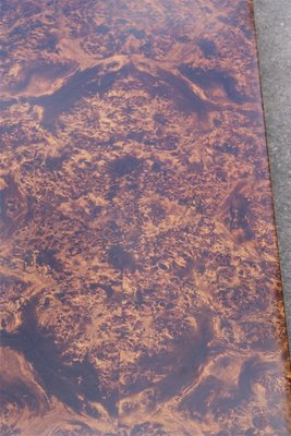 Burl Walnut and Satin Metal Coffee Table Attributed to Paul Evans, 1970s-EH-675740