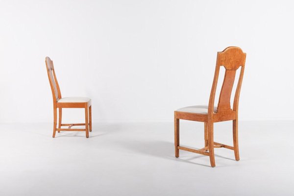 Burl Wood Chairs from Nordiska Kompaniet, Set of 2-KMC-1386489