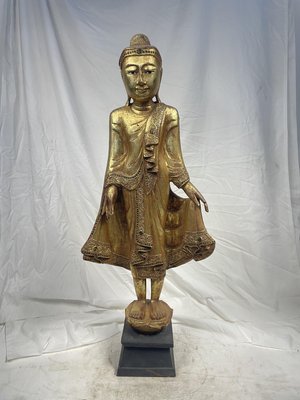 Burmese Artist, Buddha, Late 19th Century, Wood-GKM-2028057