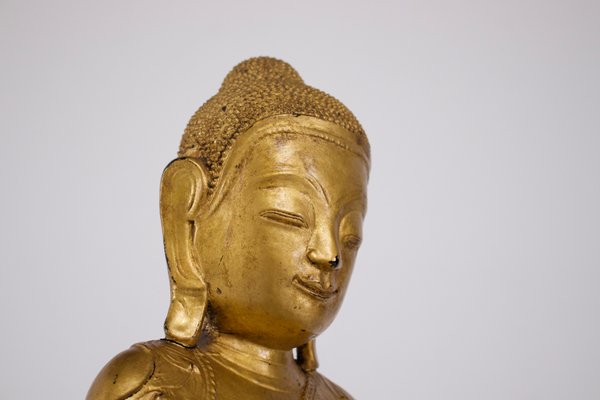 Burmese Artist, Buddha Maravijaya, 1800s, Wood-OWS-1771528