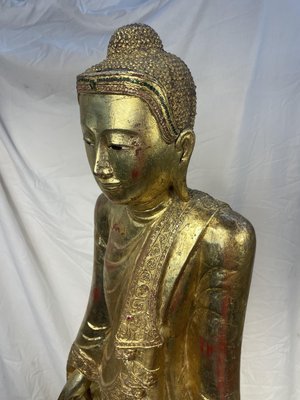 Burmese Artist, Large Buddha, Late 19th Century, Wood-GKM-2027986