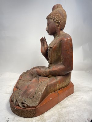 Burmese Artist, Large Buddha, Late 19th Century, Wood-GKM-2027989