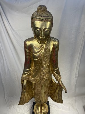 Burmese Artist, Large Buddha, Late 19th Century, Wood-GKM-2027986