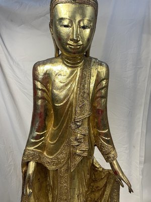 Burmese Artist, Large Buddha, Late 19th Century, Wood-GKM-2027986